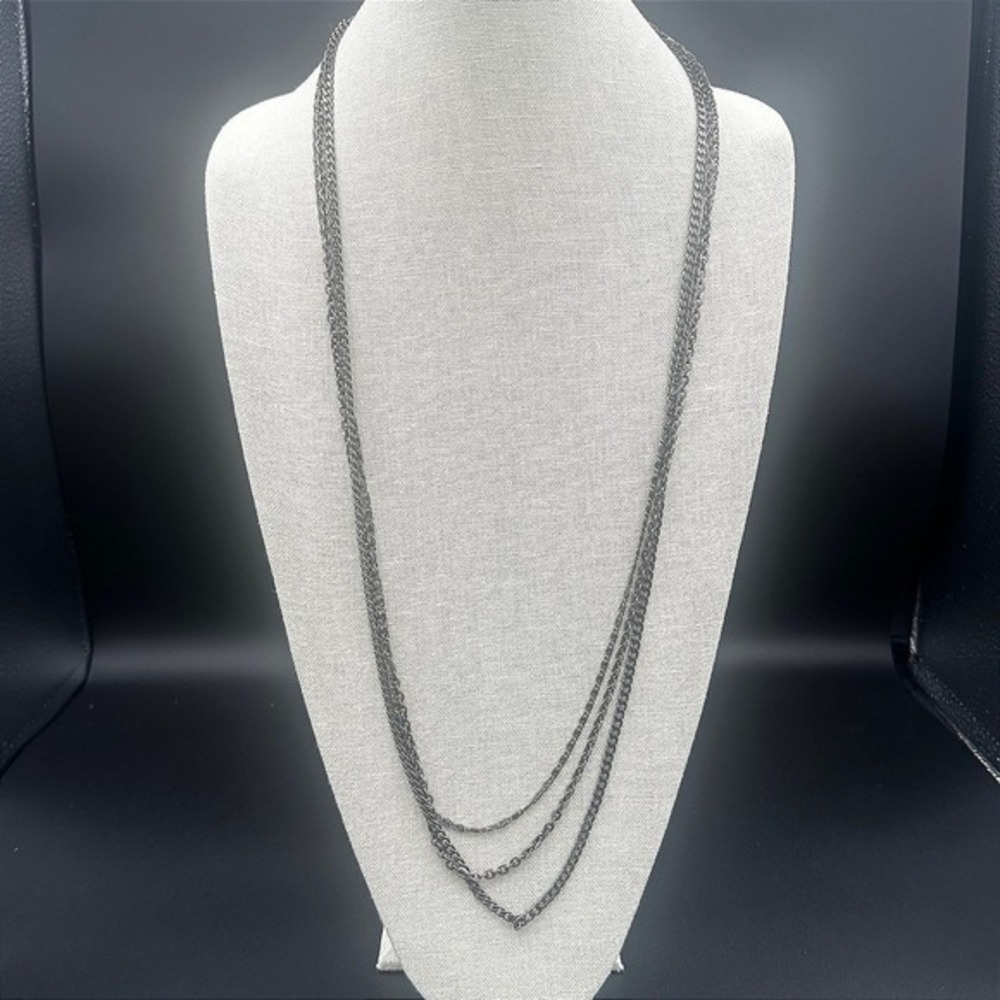 Vintage Silver Chain Necklace Retro Style Women's Fashion‎ Jewelry 35''